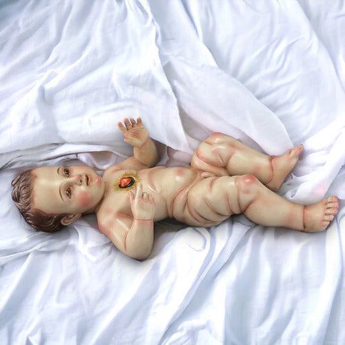 Niño Dios O Niño Jesús Talla En Madera Cedro Rojo 30cm