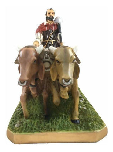 San Isidro Labrador Con Yunta 26cm