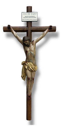 Cristo O Crucifijo Fino En Acabado Bruñido Y Avejentado 65cm