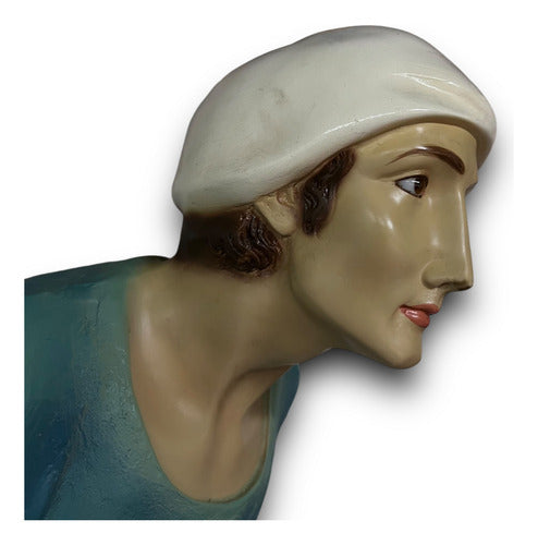 Pastor Con Chivo Para Nacimiento De 80cm