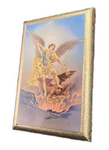 Cuadros De San Miguel Arcángel 16cm 5 Piezas