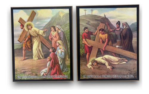 Juego De Viacrucis 42 x30  (15 Piezas)
