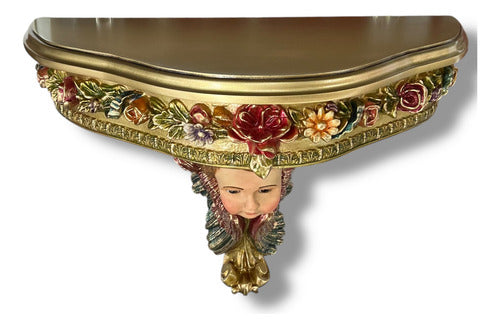 Repisa Con Querubín Terminado Fino 57cm X 40cm