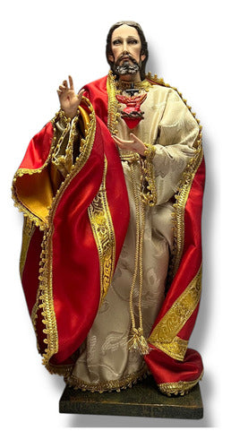 Sagrado Corazón De Jesús Para Vestir Articulado 45cm