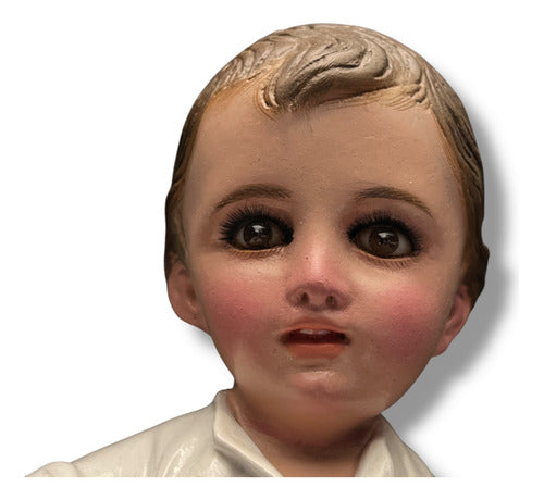 Niño Dios O Niño Jesús En Pasta Fina En Acabado Bruñido 30cm