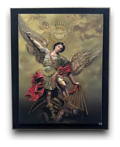 Cuadros De San Miguel Arcángel 5 Piezas De 15cm X 12cm