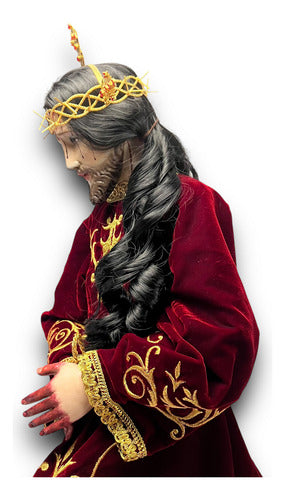 Jesús De Nazareno Articulado En Madera  Para Vestir 95cm