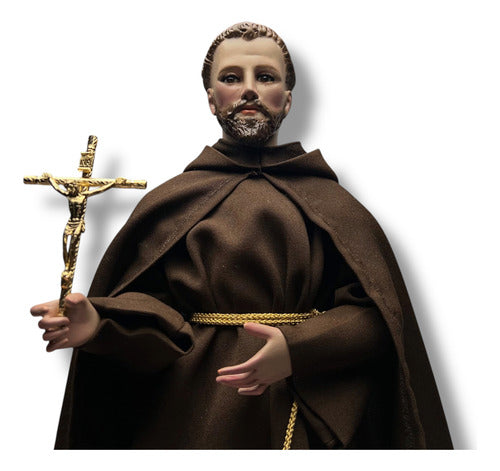 San Francisco De Asís Para Vestir Con 2 Cabezas Bruñido 57cm