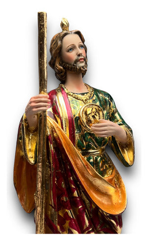 San Judas Tadeo Estofado En Hoja De Oro 38cm