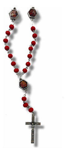 Rosario Italiano De San José Color Rojo