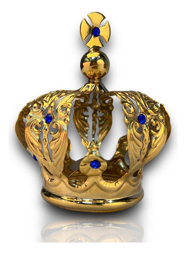 Corona Imperial #5 Baño De Oro Y Cristal Cortado