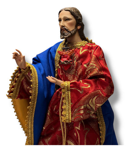 Sagrado Corazón De Jesús Para Vestir Articulado 45cm