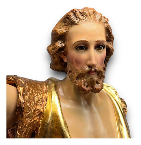San Juan Bautista 105cm Hoja De Oro Óleo