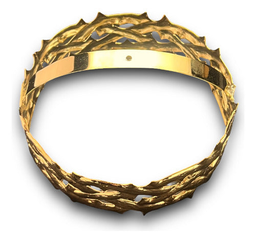 Corona De Espinas Cincelada En Laton Con Baño De Oro #19