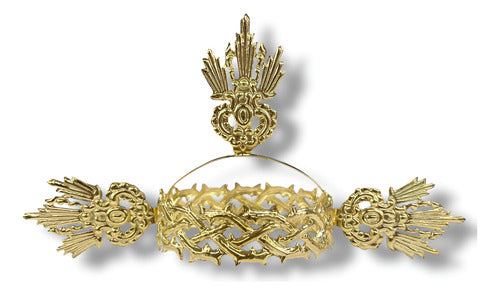 Corona De Espinas #5 Con 3 Potencias Baño De Oro