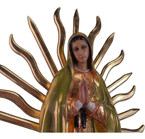 Virgen De Guadalupe 87cm C/resplandor 1 Mt Estofada