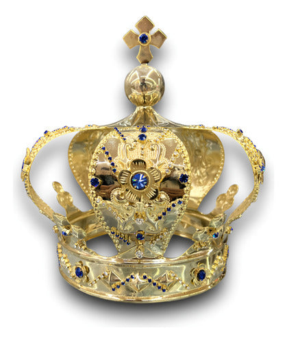 Corona Imperial De Latón Bañada En Oro #16