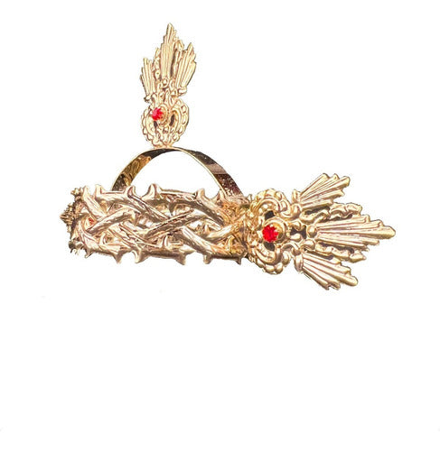 Corona De Espinas #7 Con 3 Potencias Baño De Oro