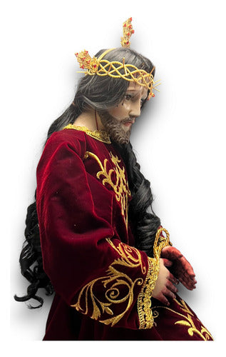 Jesús De Nazareno Articulado En Madera  Para Vestir 95cm