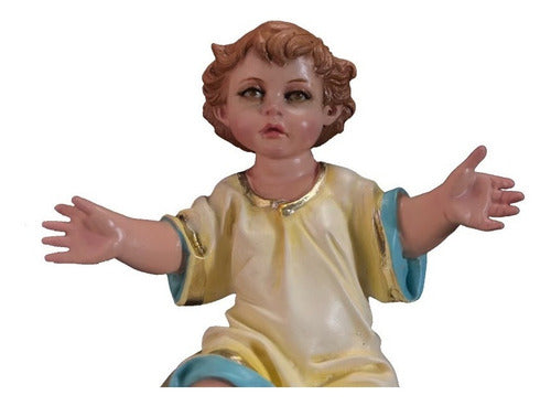 Niño Dios Modelo Italiano Policromía Al Óleo