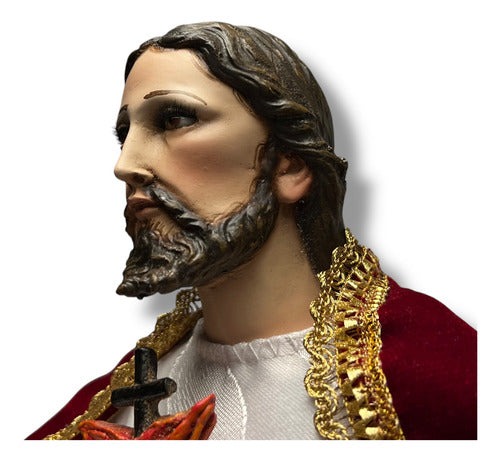 Sagrado Corazón De Jesús Para Vestir Articulado 45cm