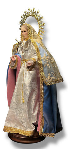 Virgen De La Encarnación Para Vestir Y Bruñida 70cm