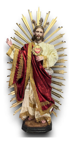 Sagrado Corazón De Jesús  119cm Imagen Para Vestir
