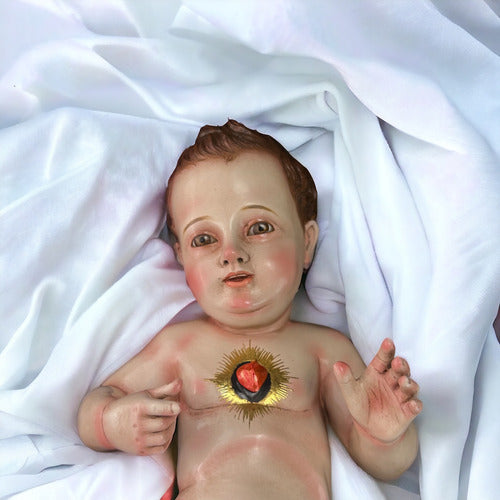 Niño Dios O Niño Jesús Talla En Madera Cedro Rojo 30cm