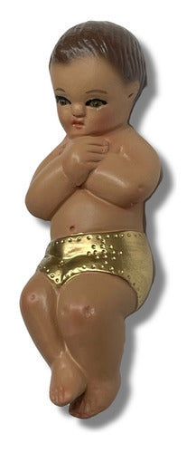 Niños Dios Manitas Al Pecho Pasta Fina 10cm