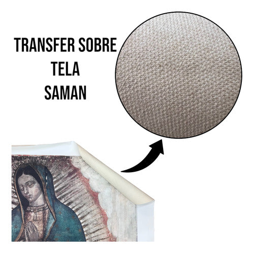 Litografías Virgen De Guadalupe Tamaño Natural En Tela Saman