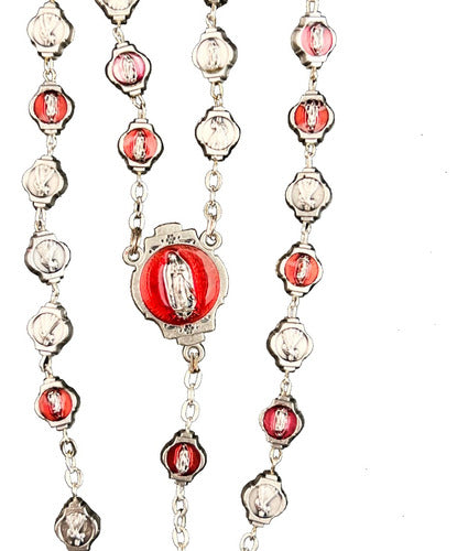 Rosario Virgen De Guadalupe Y Sñr. Misericordia Esmaltado