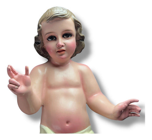 Niño Dios O Niño Jesús En Acabado Bruñido 42cm