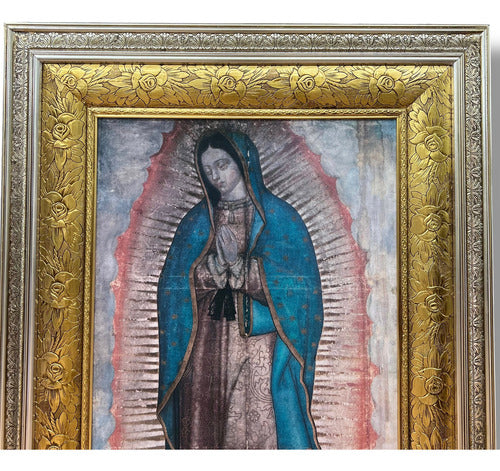 Cuadro Virgen De Guadalupe Hoja De Oro Y Plata 126cm X 91cm