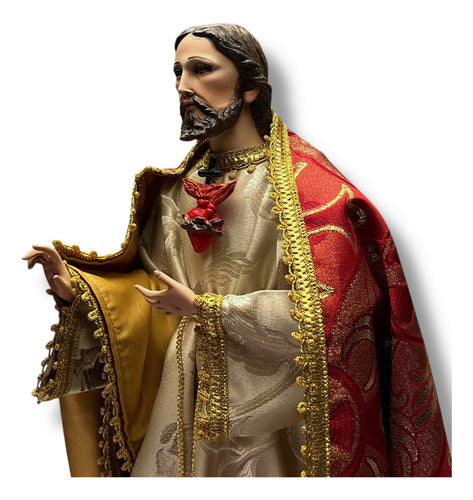 Sagrado Corazón De Jesús Para Vestir Articulado 45cm