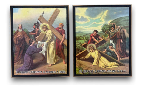Juego De Viacrucis 42 x30  (15 Piezas)
