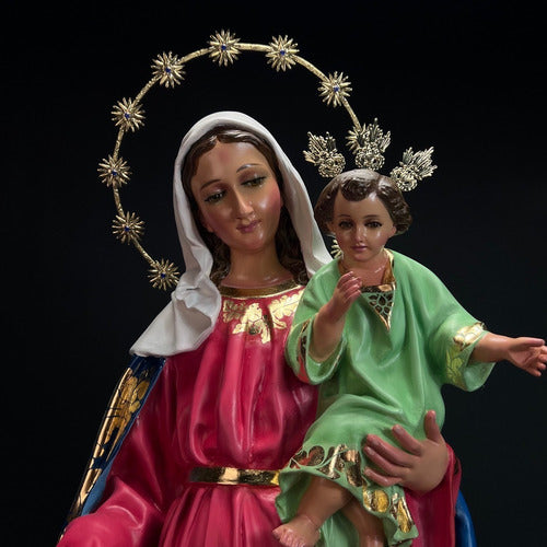 Virgen Del Rosario Con Accesorios 124cm