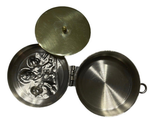 Set Porta Relicario Y Píxide Niquelado Ministros Eucaristía