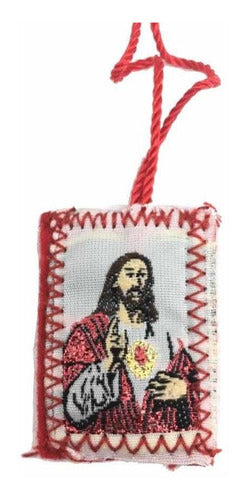 10 Escapularios  Sagrado Corazón De Jesús  Con Detente