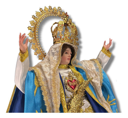 Virgen De La Caridad Replica Asuncion De Maria  Madera 56cm