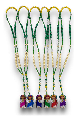 Lote De 50 Rosarios De Madera San Judas Tadeo Niño O Animado