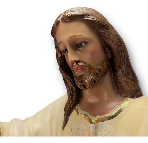 Señor De La Misericordia Al Óleo Manos Desmontables 130cm