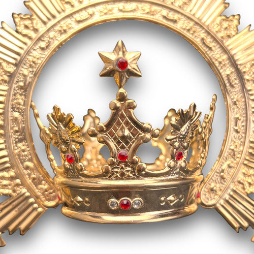 Corona Reinal Con Resplandor #6 Bañada En Oro