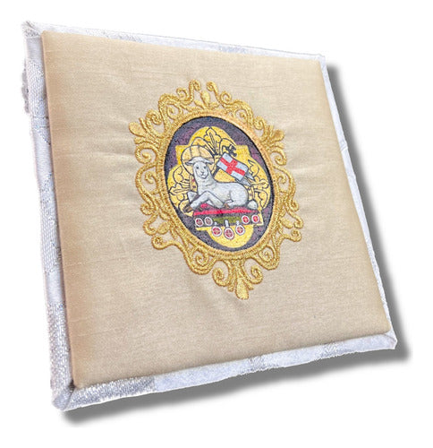 Palia Litúrgica Bordada Pintada A Mano Sacristia Cordero