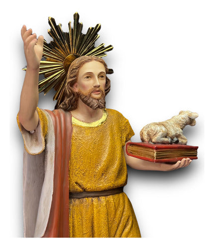 San Juan Bautista Talla En Madera 50cm