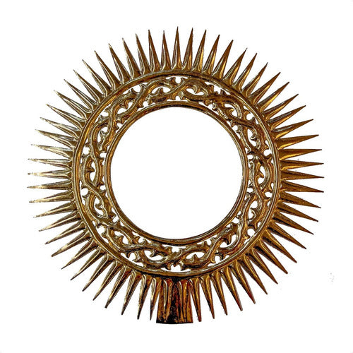 Aureola  Virgen De Soriano Dolorosa 26cm Baño De Oro