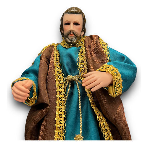 José Y María Imágenes De Vestir Talla En Madera 30cm