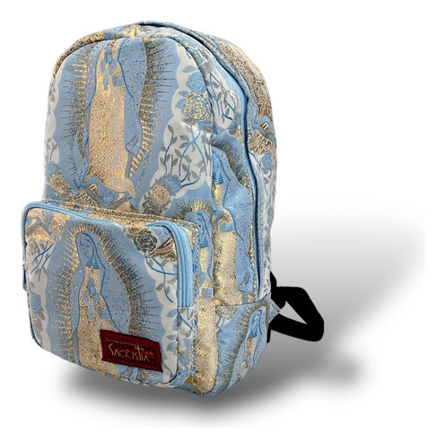 Mochila Guadalupana Mini Brocado Litúrgico