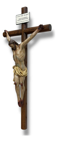 Cristo O Crucifijo Fino En Acabado Bruñido Y Avejentado 65cm