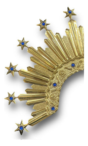 Resplandor Para Virgen  Dolorosa #9 Laton Con Estrellas