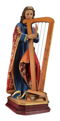 Santa Cecilia De 1mt De Altura Con Arpa Desmontable